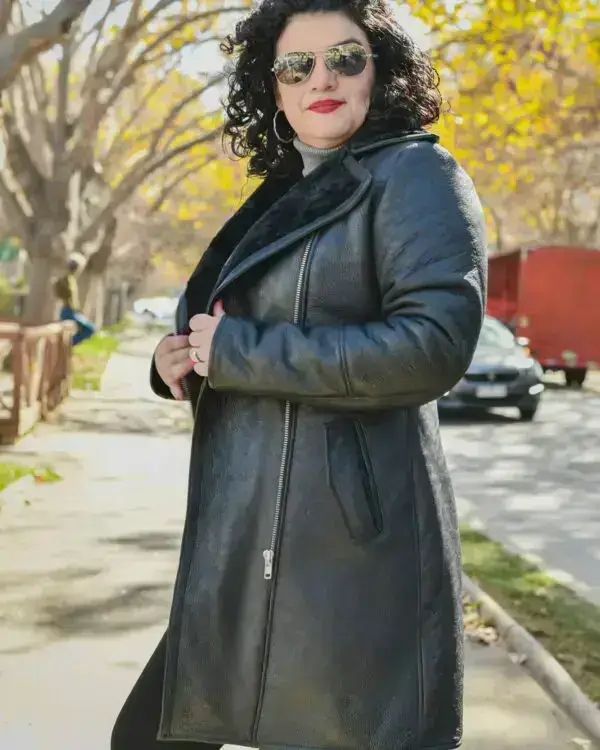 Gamulán de mujer napalán cuero genuino Sofia