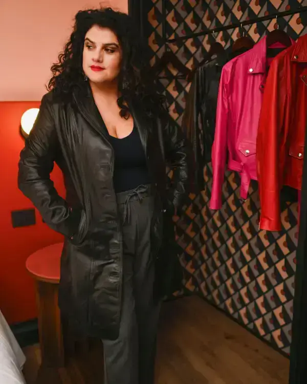 Trench de cuero Miranda Negro