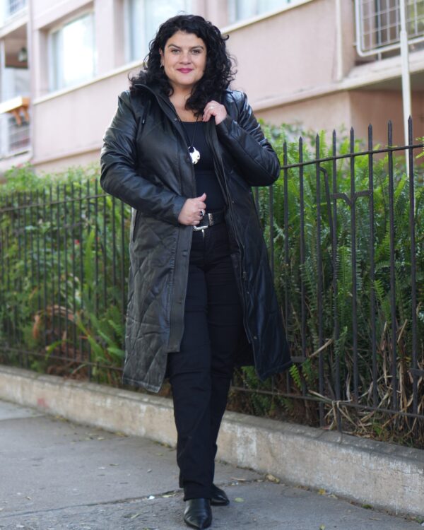 Trench de cuero mujer Antonia negra